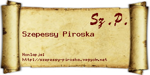 Szepessy Piroska névjegykártya